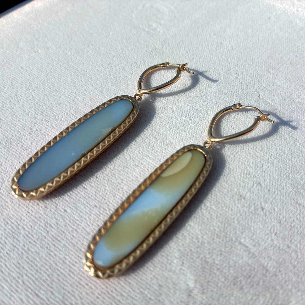 Milor 14k gold electroform earrings.